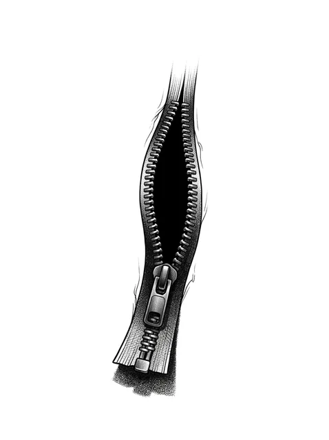 Black and grey 3D abstract tattoo design