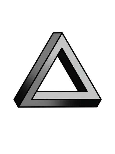 Black and grey 3D abstract tattoo design
