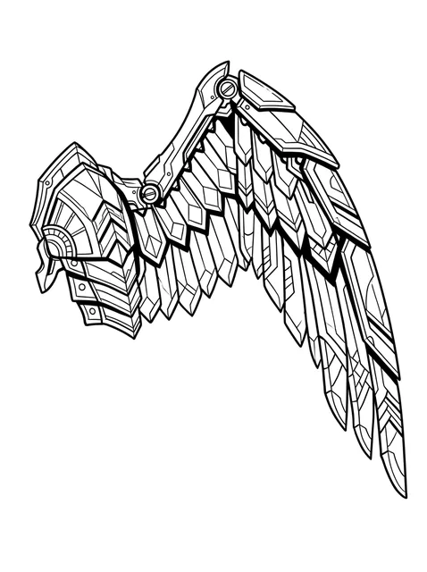 Black and grey biomechanical angel wings tattoo design
