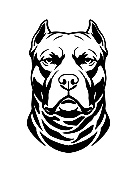 Black and white blackwork dog tattoo design