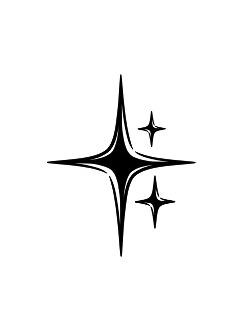 Black and white blackwork filler and sparkle tattoo design