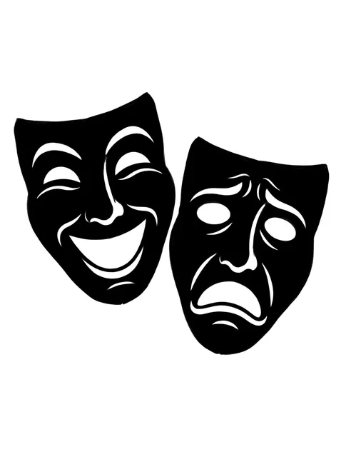 Black and white blackwork laugh now cry later tattoo design