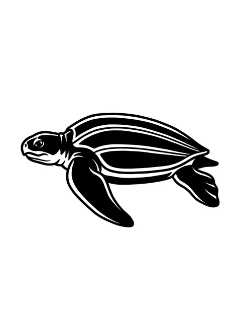 Black and white blackwork turtle tattoo design: a sea turtle