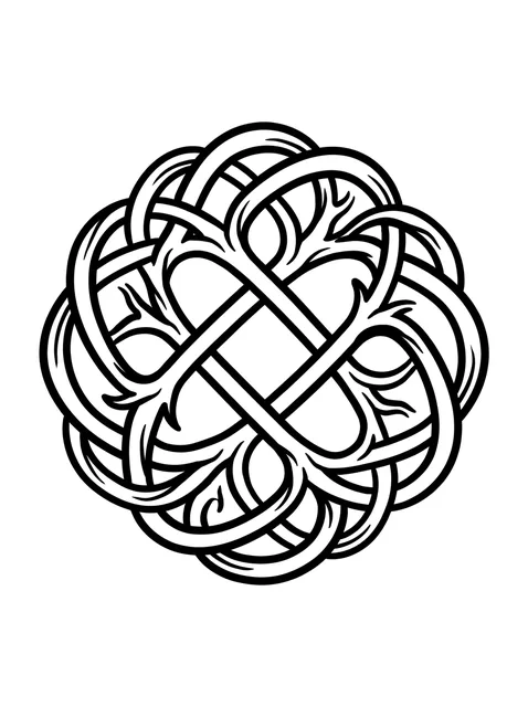 celtic Abstract tattoo design, black and grey