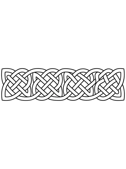 Black and grey celtic armband and celtic knot tattoo design