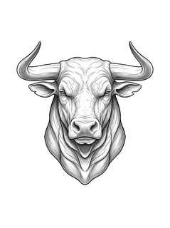 Black and grey chicano bull tattoo design