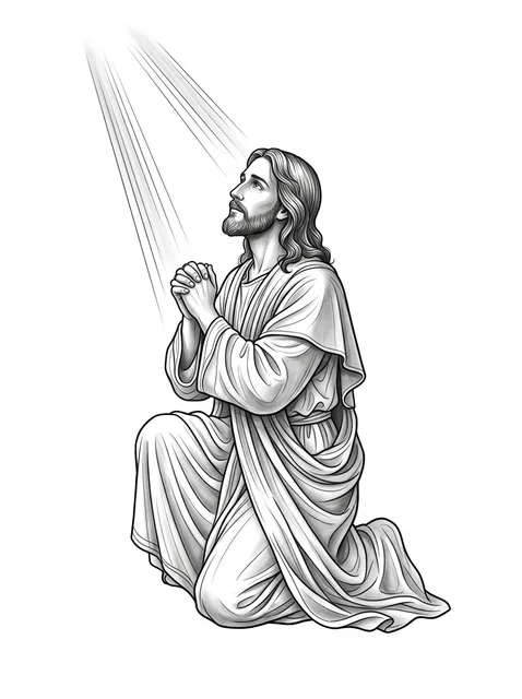 Black and grey chicano jesus and praying hands tattoo design