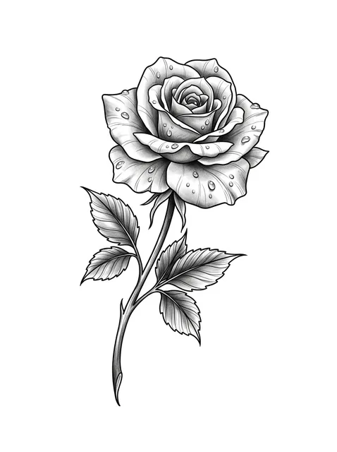 Black and grey chicano rose tattoo design