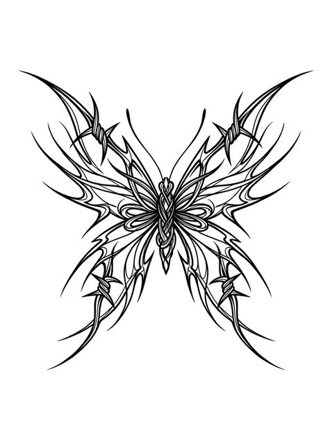 cybersigilism butterfly tattoo design