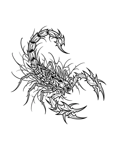 cybersigilism scorpion tattoo design