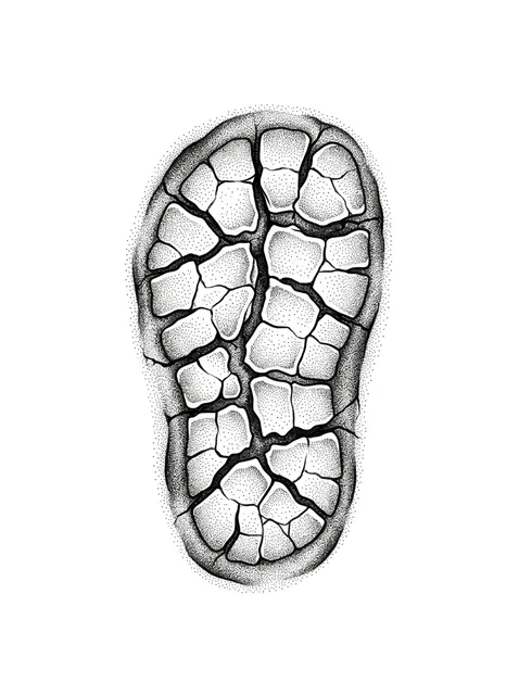 Black and grey dotwork abstract tattoo design