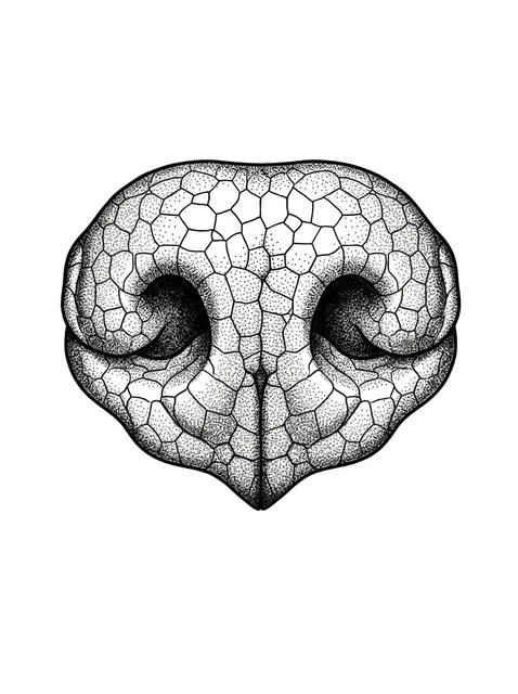 Black and grey dotwork dog tattoo design