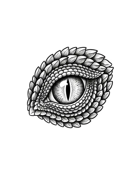 dotwork Eye tattoo design, black and grey