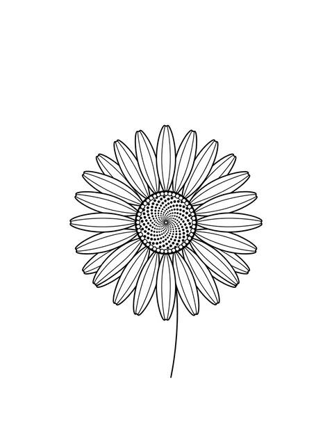 fine line daisy tattoo design
