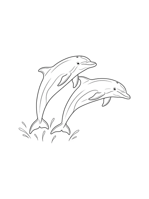 Black and white fine line ocean tattoo design, outline stencil