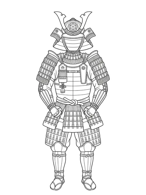 fine line samurai tattoo design