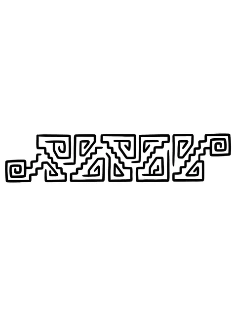 geometric aztec tattoo design