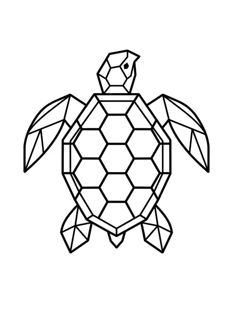 geometric turtle tattoo design