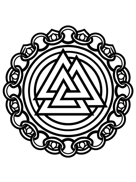 geometric viking tattoo design