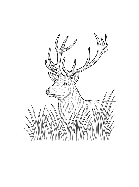 Black and white illustrative deer tattoo design