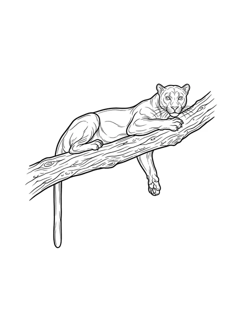 Black and grey illustrative panther tattoo design