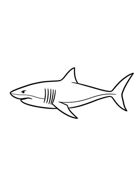 Black and grey illustrative shark tattoo design: a shark in profile