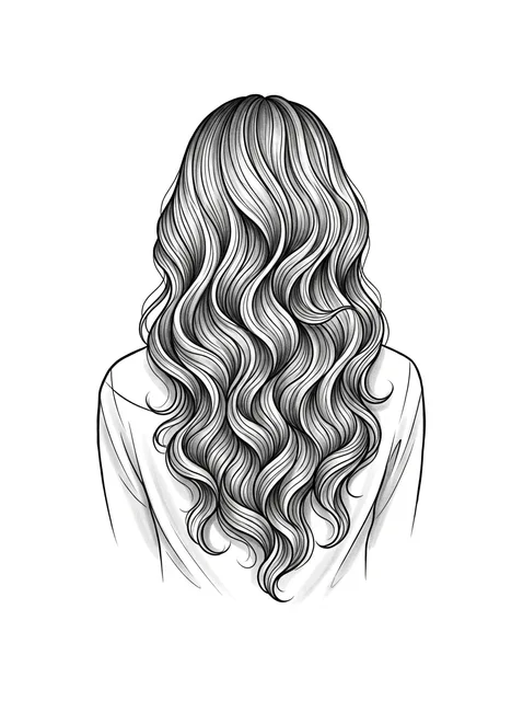 Black and grey illustrative woman portrait tattoo design