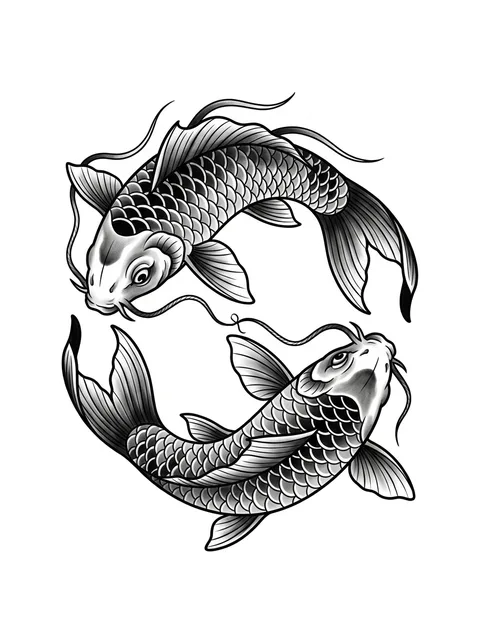 Japanese koi tattoo design