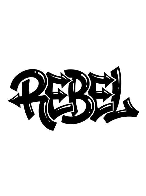 Black and grey lettering lettering tattoo design