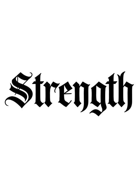 Black and grey lettering lettering tattoo design