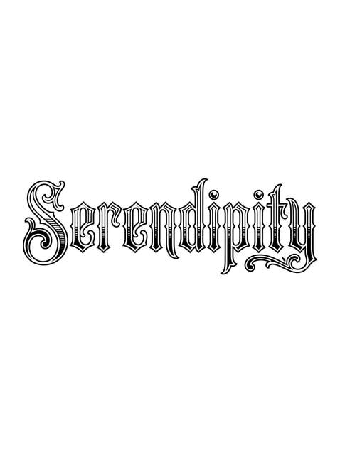 Black and grey lettering lettering tattoo design: a scroll flourish under the final y