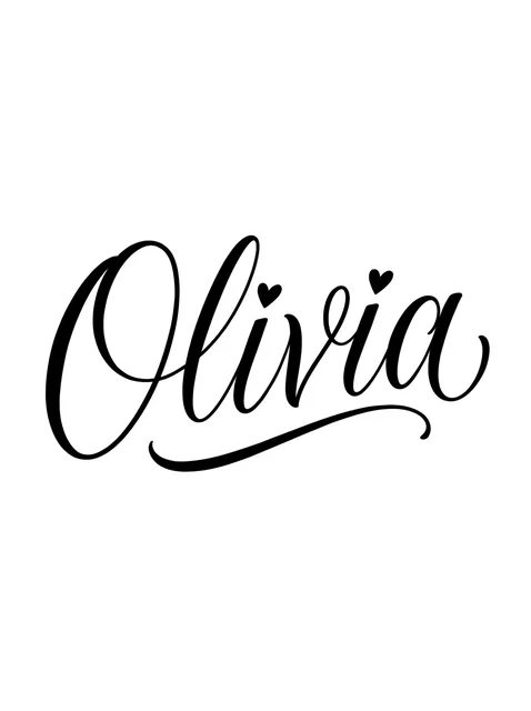 Black and grey lettering name and heart tattoo design