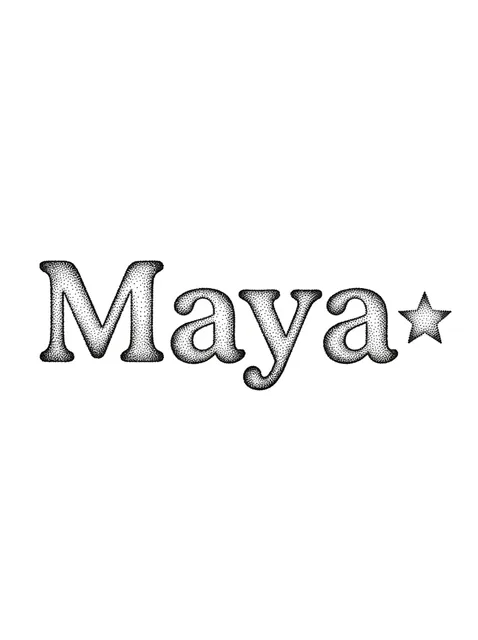 Black and grey lettering name and star tattoo design