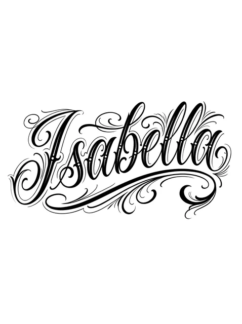 Black and grey lettering name tattoo design
