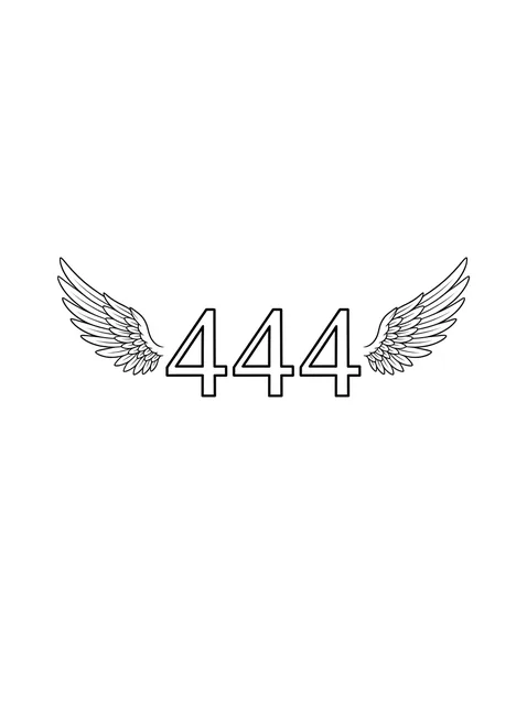 Black and grey lettering number and angel wings tattoo design