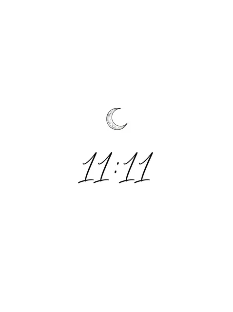 Black and grey lettering number and moon tattoo design