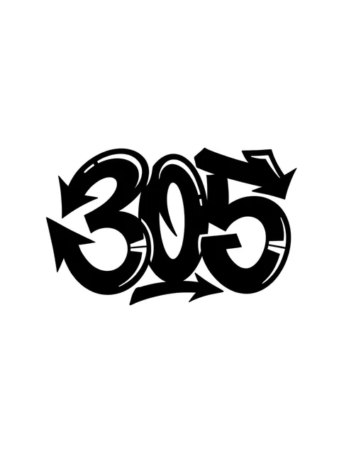 Black and grey lettering number tattoo design