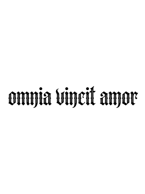 Black and grey lettering quote tattoo design