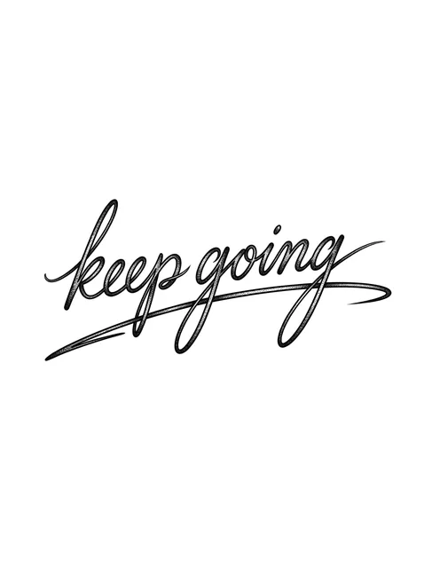 Black and grey lettering quote tattoo design