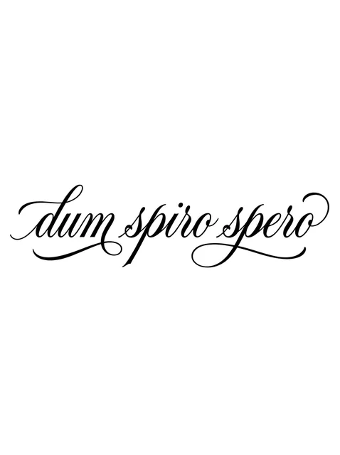 Black and grey lettering quote tattoo design