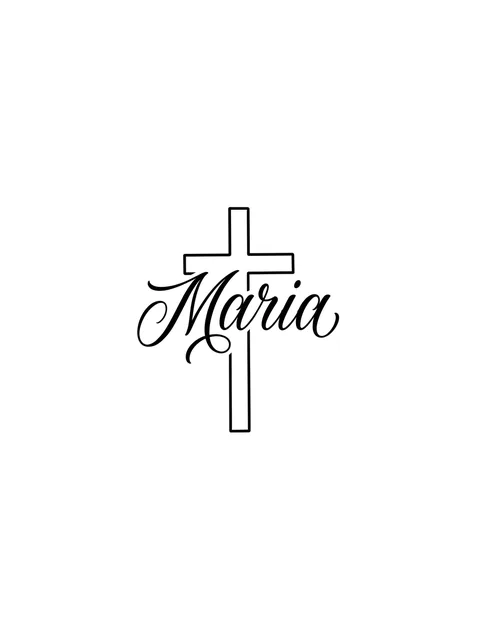 Black and grey lettering name and rip tattoo design