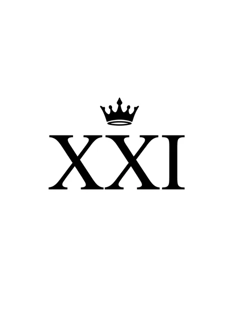 Black and grey lettering roman numerals and crown tattoo design