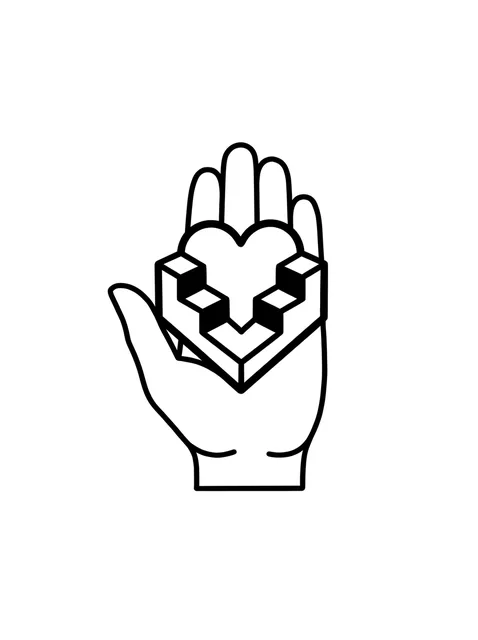 linework hand tattoo design, black and grey