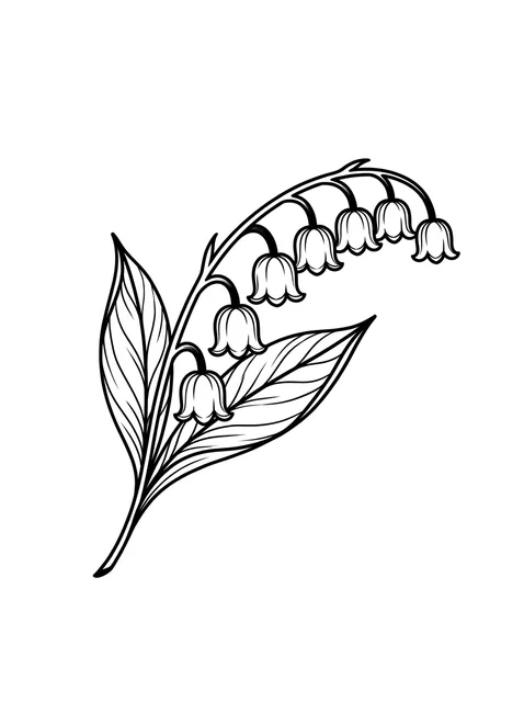 Black and white linework lily and flower tattoo design, outline stencil