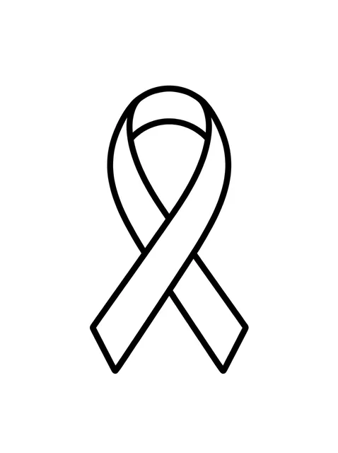 Black and white linework ribbon tattoo design, outline stencil: its tails crossing