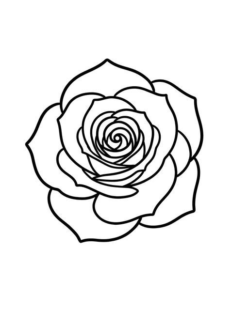 linework Rose tattoo design, black and grey