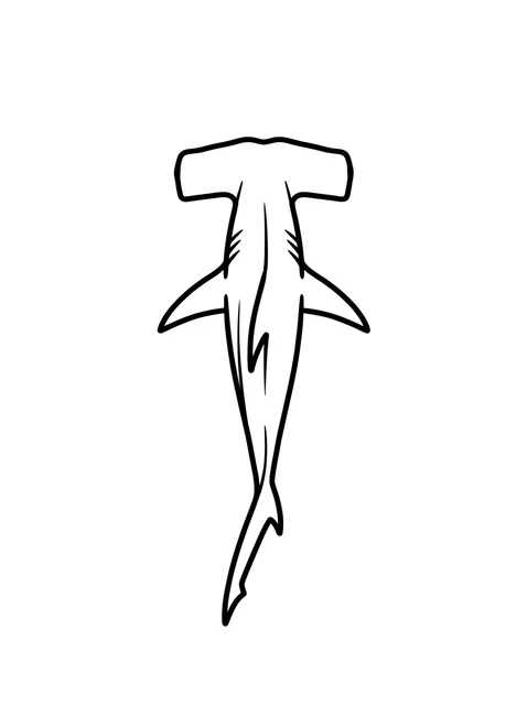 linework Shark tattoo design, black and grey