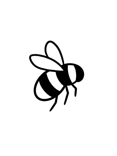 minimalist bee tattoo design