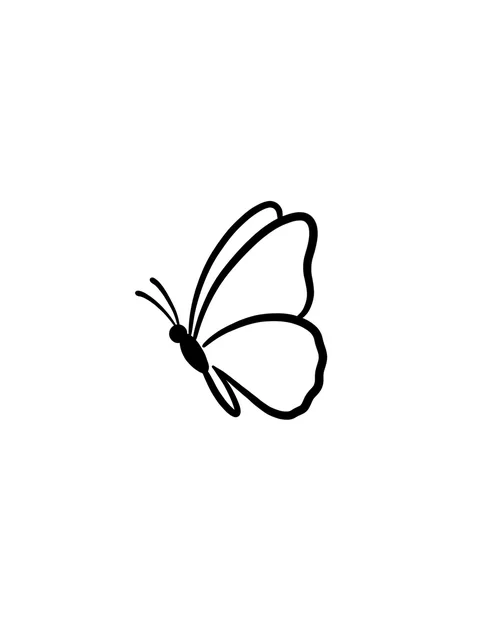 minimalist butterfly tattoo design
