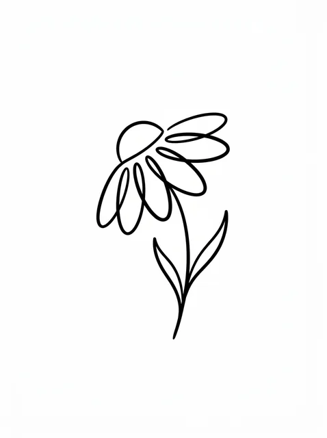 minimalist daisy tattoo design